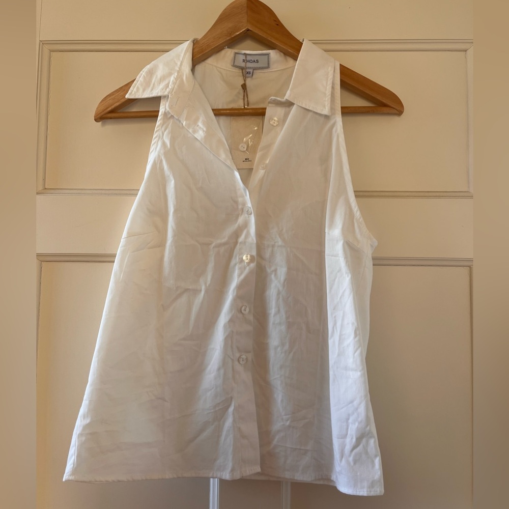 NWT Rihoas white sleeveless blouse, XS
